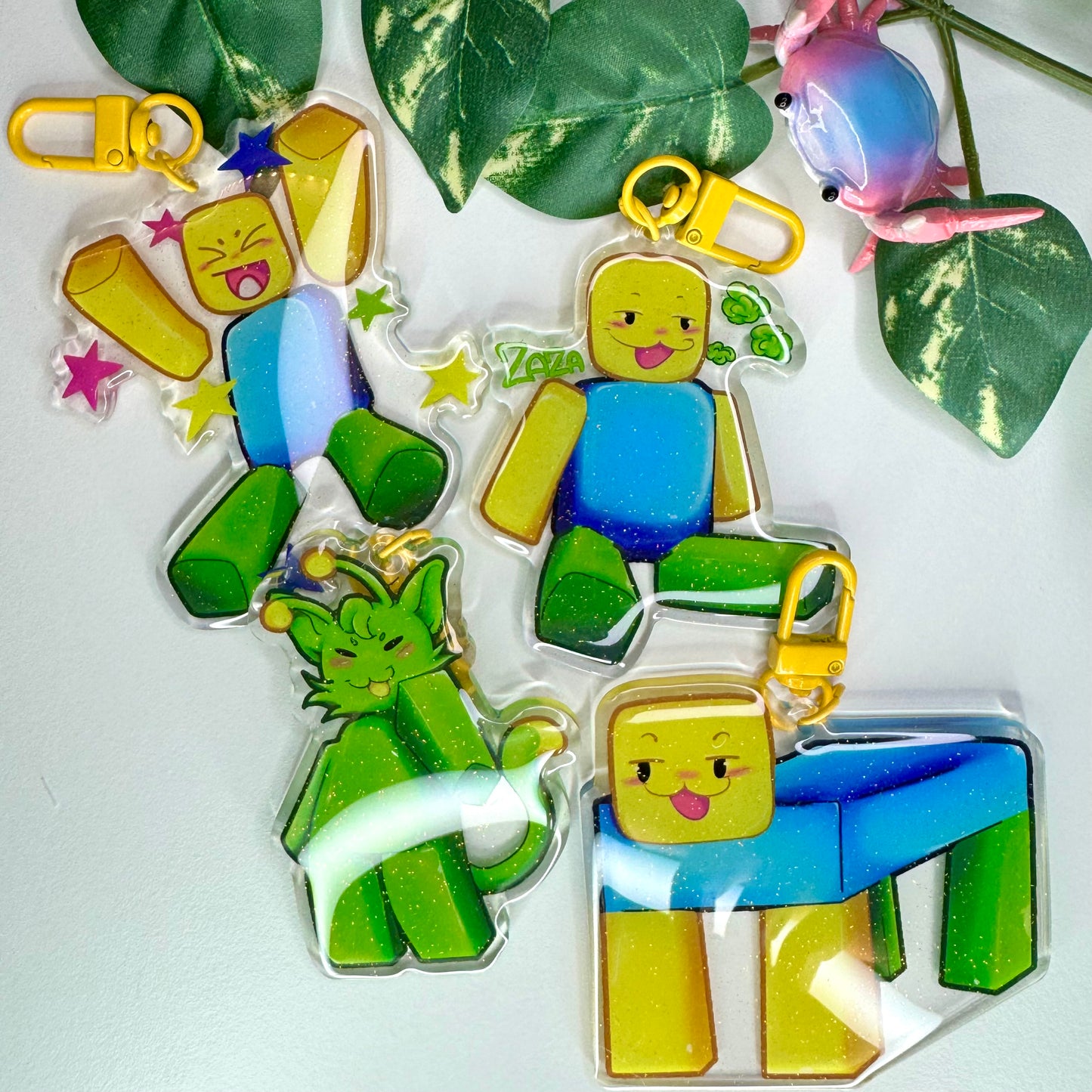 Glücklicher Noob-Schlüsselanhänger