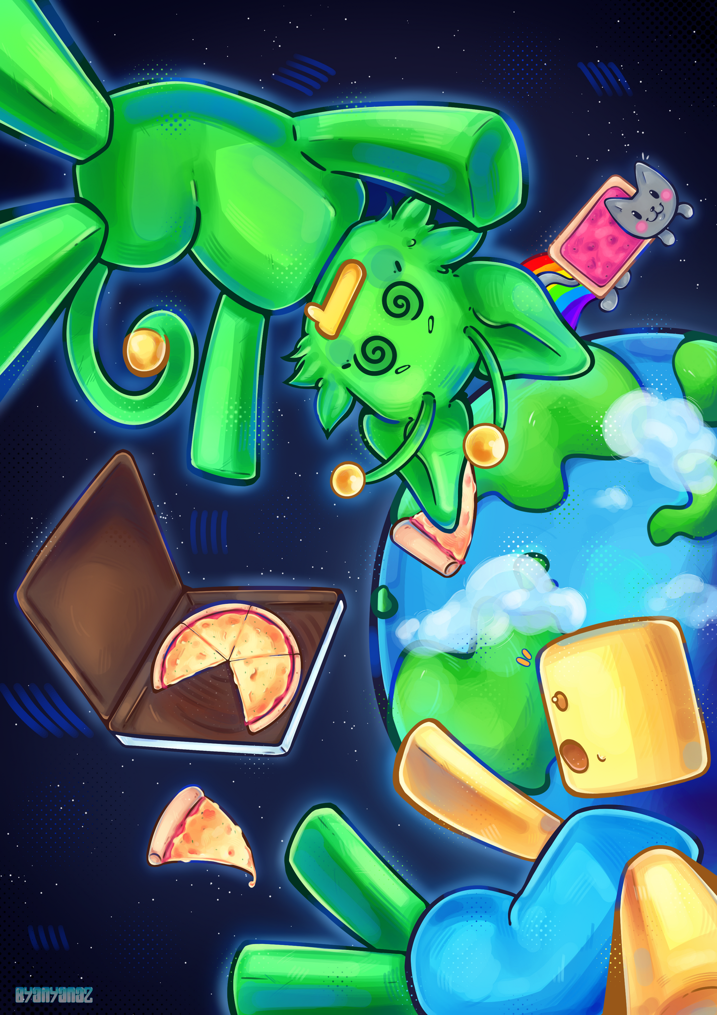 Gnarpie and noob in space 👽