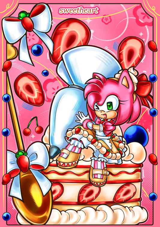 Amy Strawberry Cake print