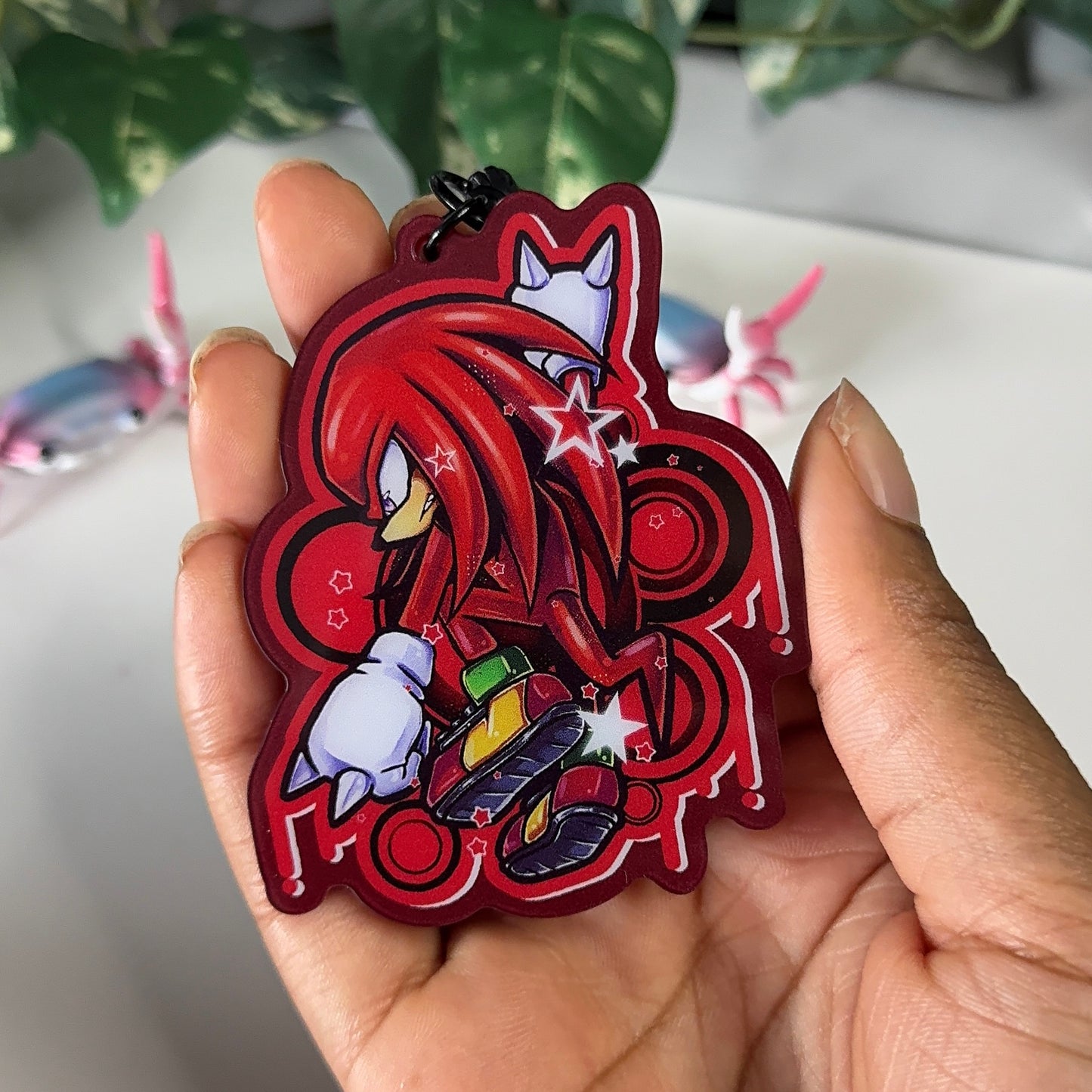 Knuckles the echidna keychain