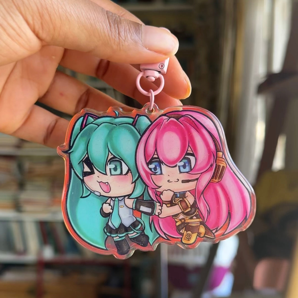 Miku and luka keychain