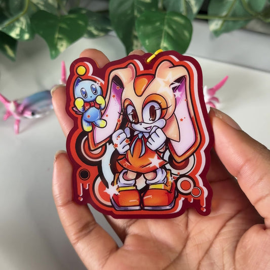 Creme der Hase Schlüsselanhänger