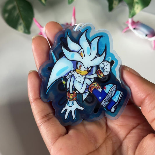 Silberner Igel-Schlüsselanhänger